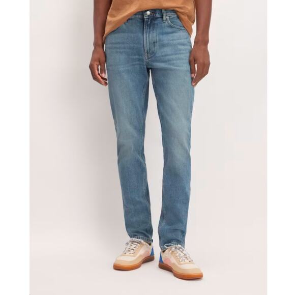 NWT Everlane Men's The Organic Cotton Slim-Fit Jean In Thrift Blue Size 30x30 - Picture 1 of 11